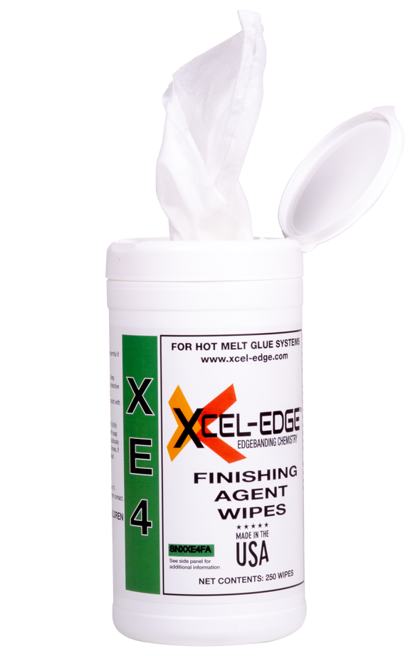 Xcel-Edge XE4 Finishing Cleaning Agent Wipes - 250-count