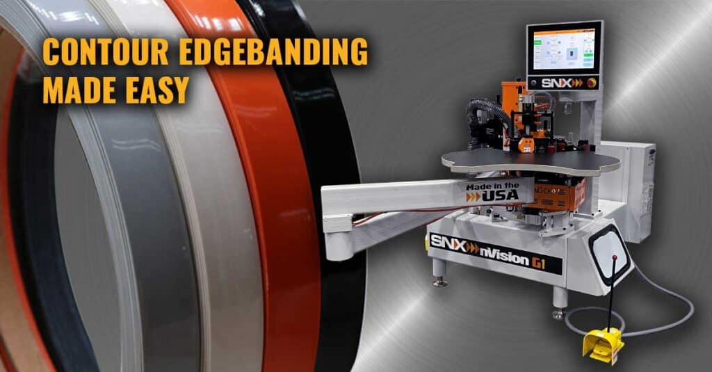 Contour edge bonding machine for efficient manufacturing processes.